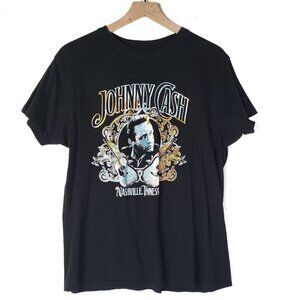 Johnny Cash Graphic Tee XL Black‎ Short Sleeve